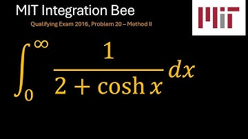 MIT 2016 Integration Bee Qualifying Exam, Problem  20 - Method II