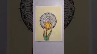 Tulip🌷 easy mandala patterns #art #painting #ytshorts