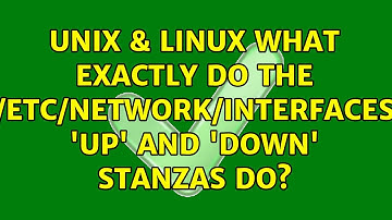 Unix & Linux: What exactly do the /etc/network/interfaces 