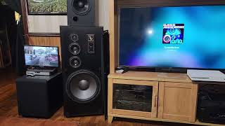 test of my infinity Sm 155 infinity Ps 212 on ,Sony DA4ES receiver with optical input