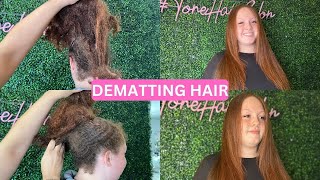 Detangling Extremely Matted hair in Just 7  hours