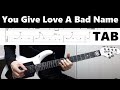 Bon Jovi - You Give Love A Bad Name (guitar cover with tab)