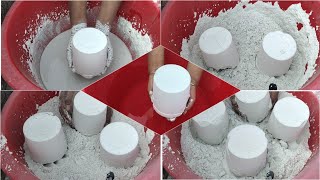 Asmr|| Happy Birthday safa Fatima  ||  reuse soft pure white cement crumbling dry and water 💦 screenshot 5