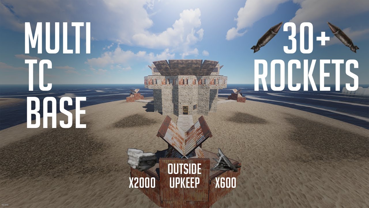 [RUST]Quad+ Base Peekdowns Multi TC 30+Rockets - YouTube