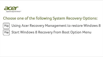 Windows 8 - System Recovery Options