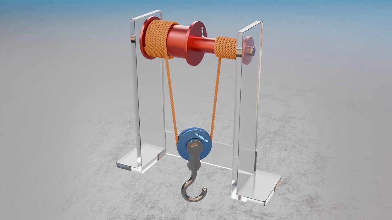 #129 Chinese Windlass Differential Pulley – 507 Mechanical Movements 3D Animation