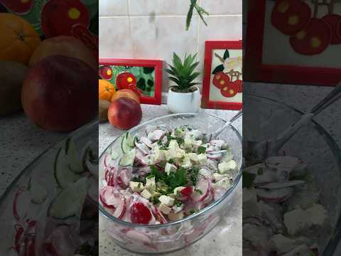 Весенний Салат из Редиски #рецепты #еда #food #рецепт #yemek #fastfood #пп
