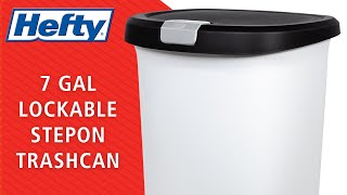 Hefty® 7 Gal. Lockable StepOn Trash Can - Product Video