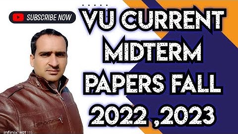 VU Current Midterm Papers Fall 2022