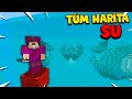 TÜM HARİTAYI SU ile KAPLADIK (dünyada bir ilk) Minecraft Bed Wars