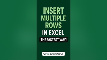Insert Multiple Rows in Excel—The Fastest Way! | Explained in English #shorts #excel #xlautomation