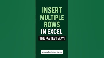 Insert Multiple Rows in Excel—The Fastest Way! | Explained in English #shorts #excel #xlautomation