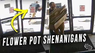 Guy Tripped Over a Flower Pot While Carrying Cardboards