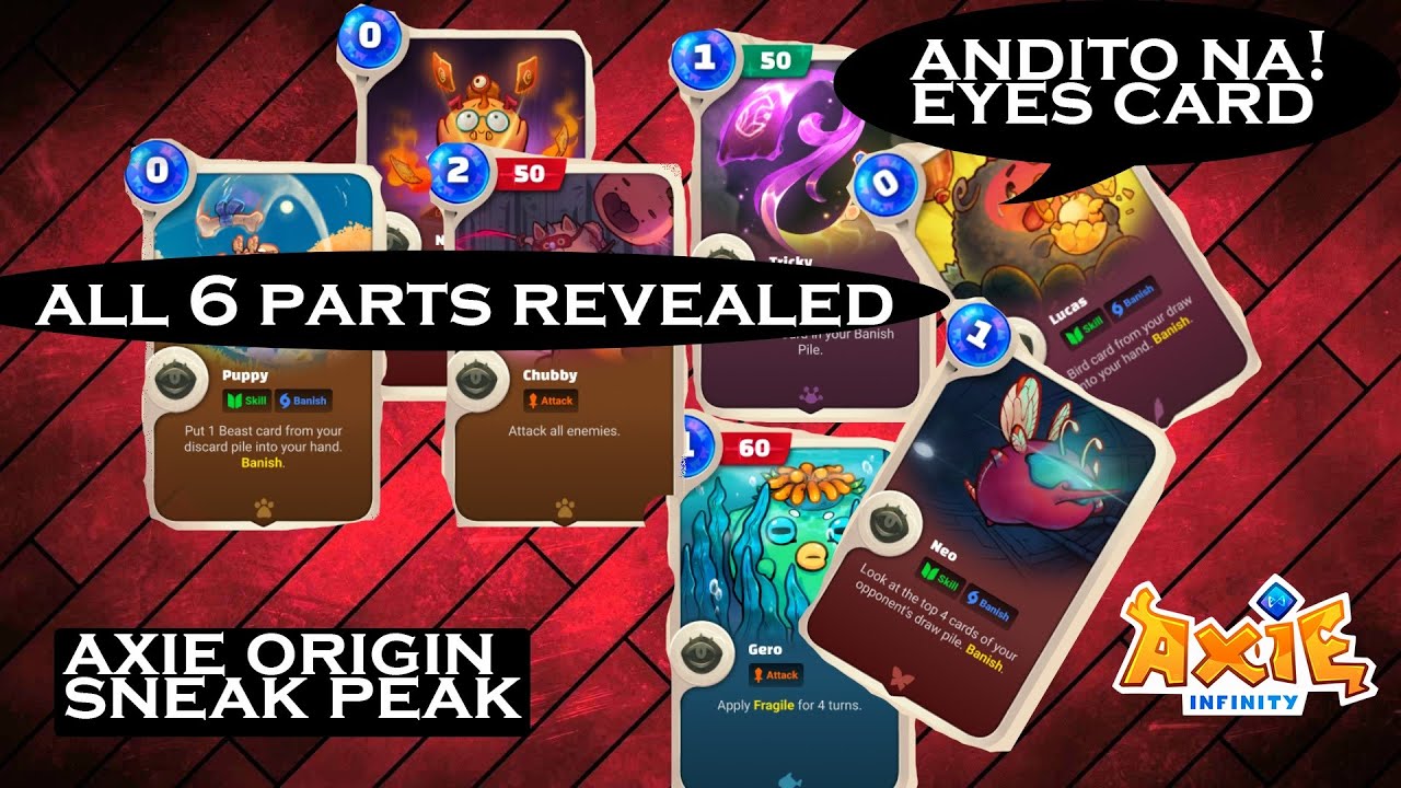ANDITO NA ANG EARS CARDS, TARA PAGUSAPAN NATIN. AXIE ORIGIN SNEAK PEAK EYES CARD I AXIE INFINITY