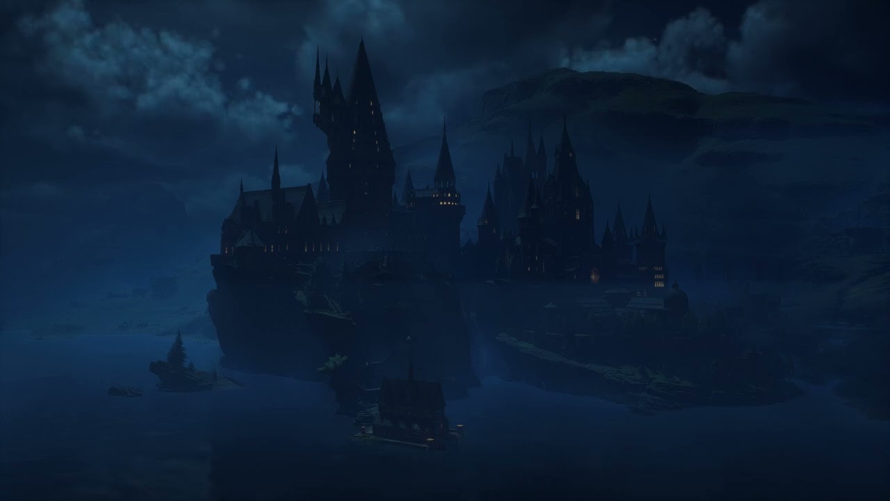 Hogwarts Legacy Ambience - Summer Night Castle View East (1 Hour)