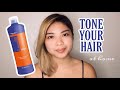 BLUE SHAMPOO AS A TONER FOR BRASSY HAIR | DIY - Tone Your hair At Home - FANOLA NO ORANGE SHAMPOO