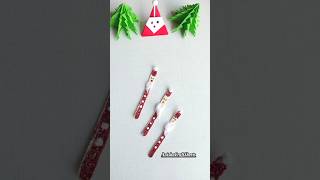 Create a Cute Santa  From an Icecream Stick for Merry Christmas #shorts #merrychristmascraft #craft