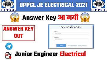 UPPCL JE ELECTRICAL 2021 ANSWER KEY OUT