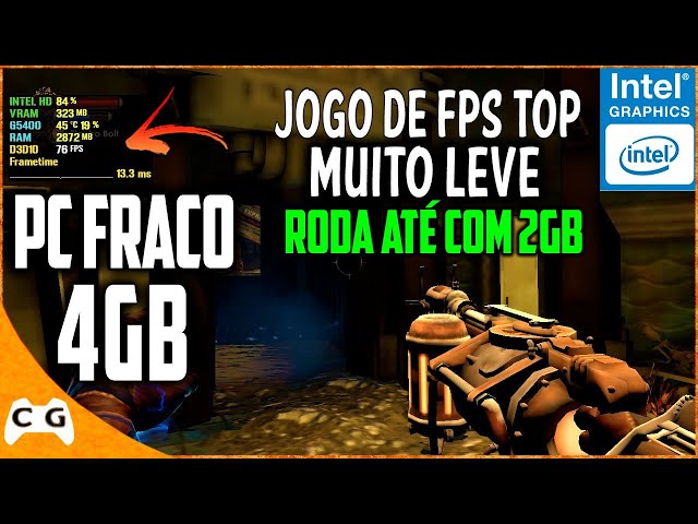 NOVO JOGO DE FPS DA STEAM PARA PC FRACO 4GB DE RAM INTEL HD SEM PLACA DE  VÍDEO - Hired Ops 