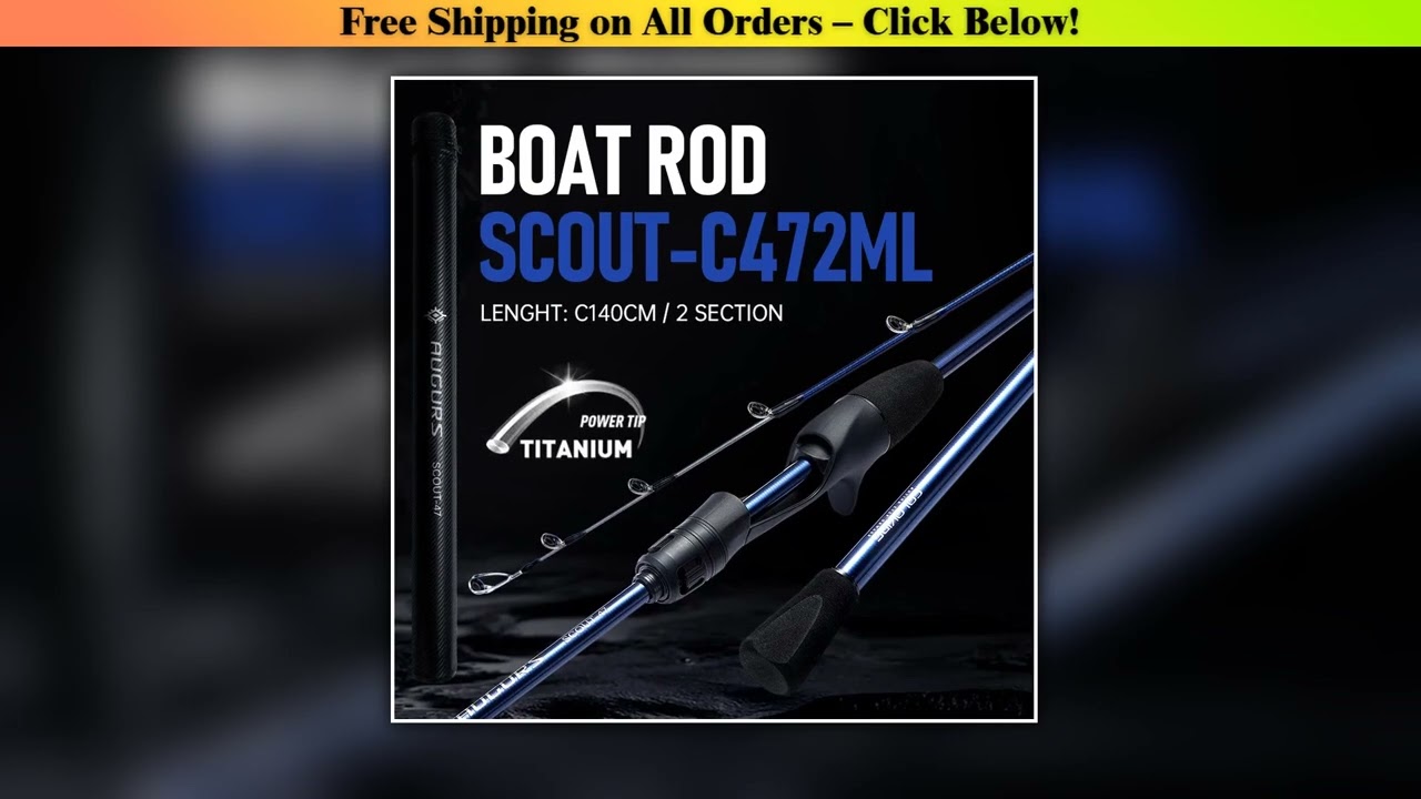 SOLOKING SCOUT47 Squid Cuttlefish Rod Sea Fishing Boat Rod for Webfooted 2 Section 9:1 Action 61g
