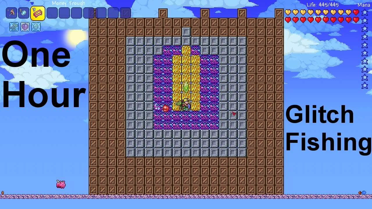 Terraria 1.3.1 Loot from 1 Hour of Glitch Fishing Method YouTube
