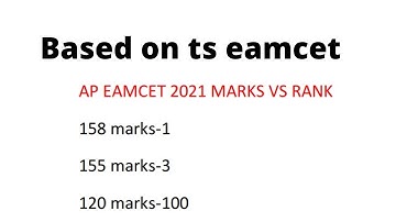AP Eamcet 2022 marks vs ranks |know your rank with your marks|