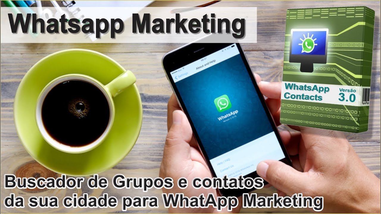 WhatsApp Marketing - Buscador de grupos e contatos da cidade e região