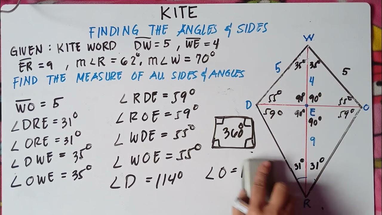 Kite finding all sides and all angles measurement youtube