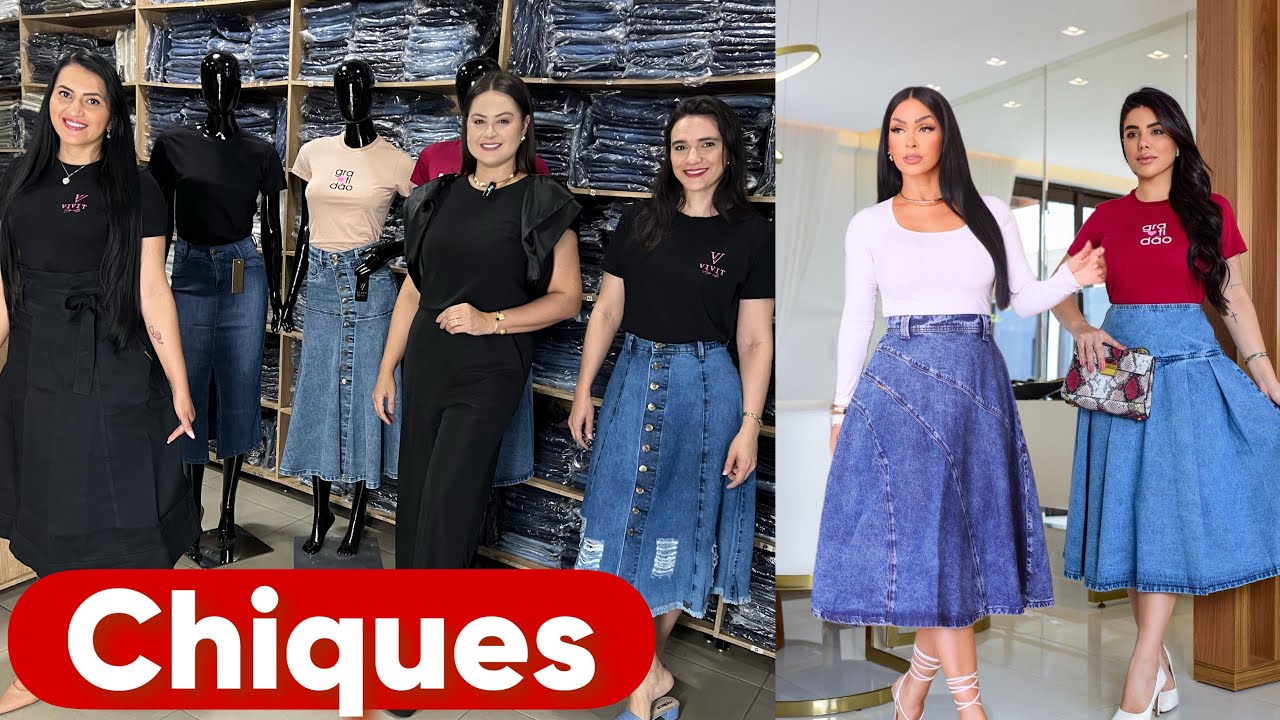 😍Saias Jeans / Moda evangélica chique. COM O MELHOR PREÇO.