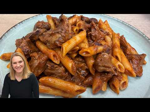 👩‍🍳MACARRONES🍝con CARRILLERAS🐖, receta INCREIBLEMENTE RICA para triunfar, paso a paso es fácil😉😍