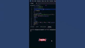 rotate the value of x, y and z in c language program