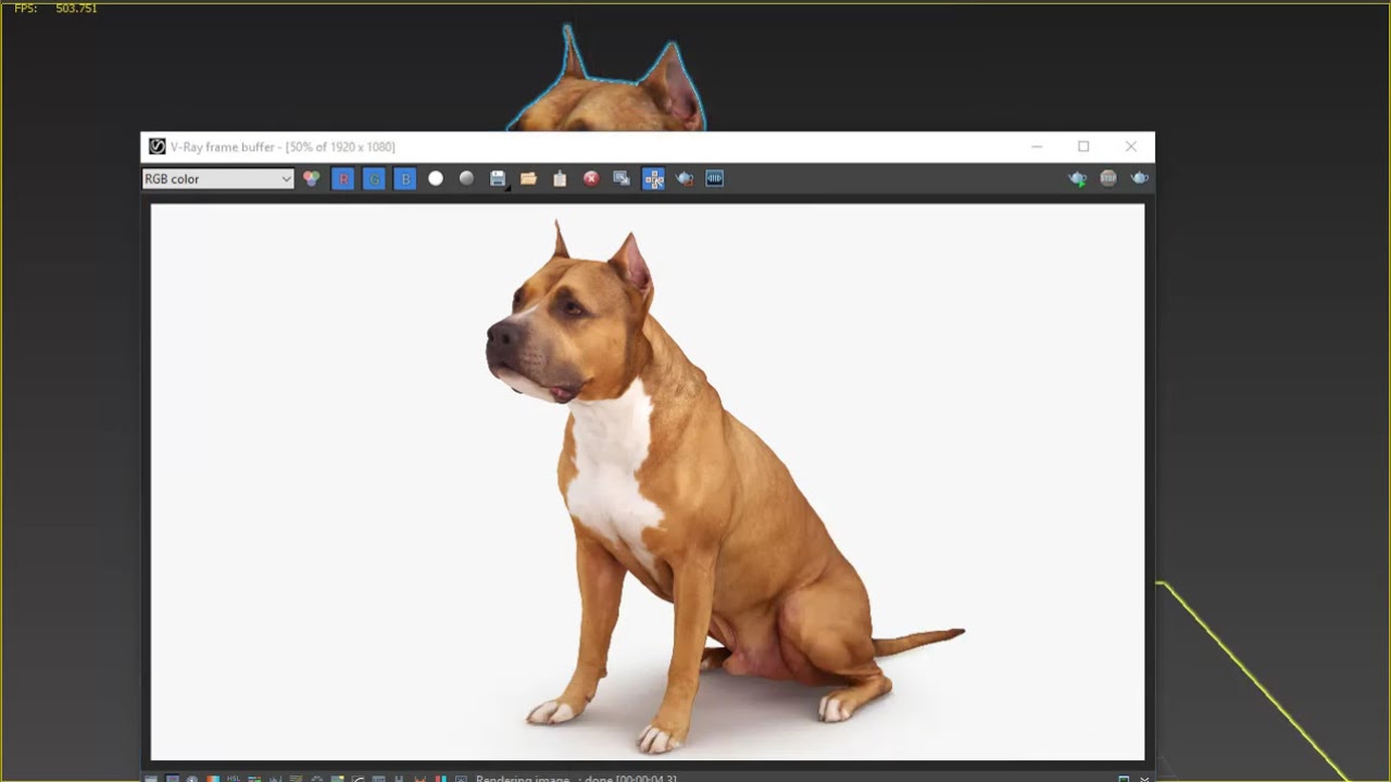 Staffordshire Terrier Dog 3D Model