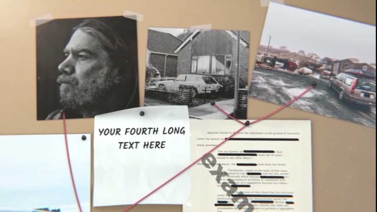 INVESTIGATION BOARD ANIMATED INTRO FOR YOUR VIDEOS OR STREAMING CHANNEL