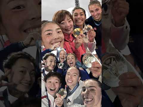 All smiles from our first ceremonies today! 🤩🥇#Olympics #Paris2024 #Samsung @samsungwithgalaxy