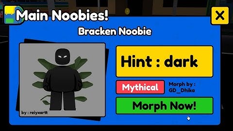 Find The Noobies Morphs: Bracken Noobie (maze guide)