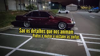 Pintando o motor e instalando as coifas do Omega - Jorge Cwb