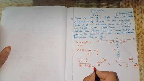 From the top of a light house,the angle of depression of two ships on the opposite sides of it are..