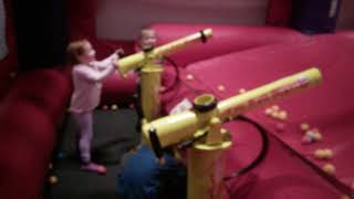 Charlotte Is At St Louis Bounce U Inflatable Shooting Balls Kids At Jaydens Birthday Party 1080P 1