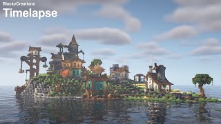 Minecraft I Huge Island Village I Timelapse