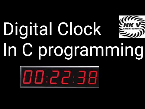 Digital clock in C programming|| NKV smart works