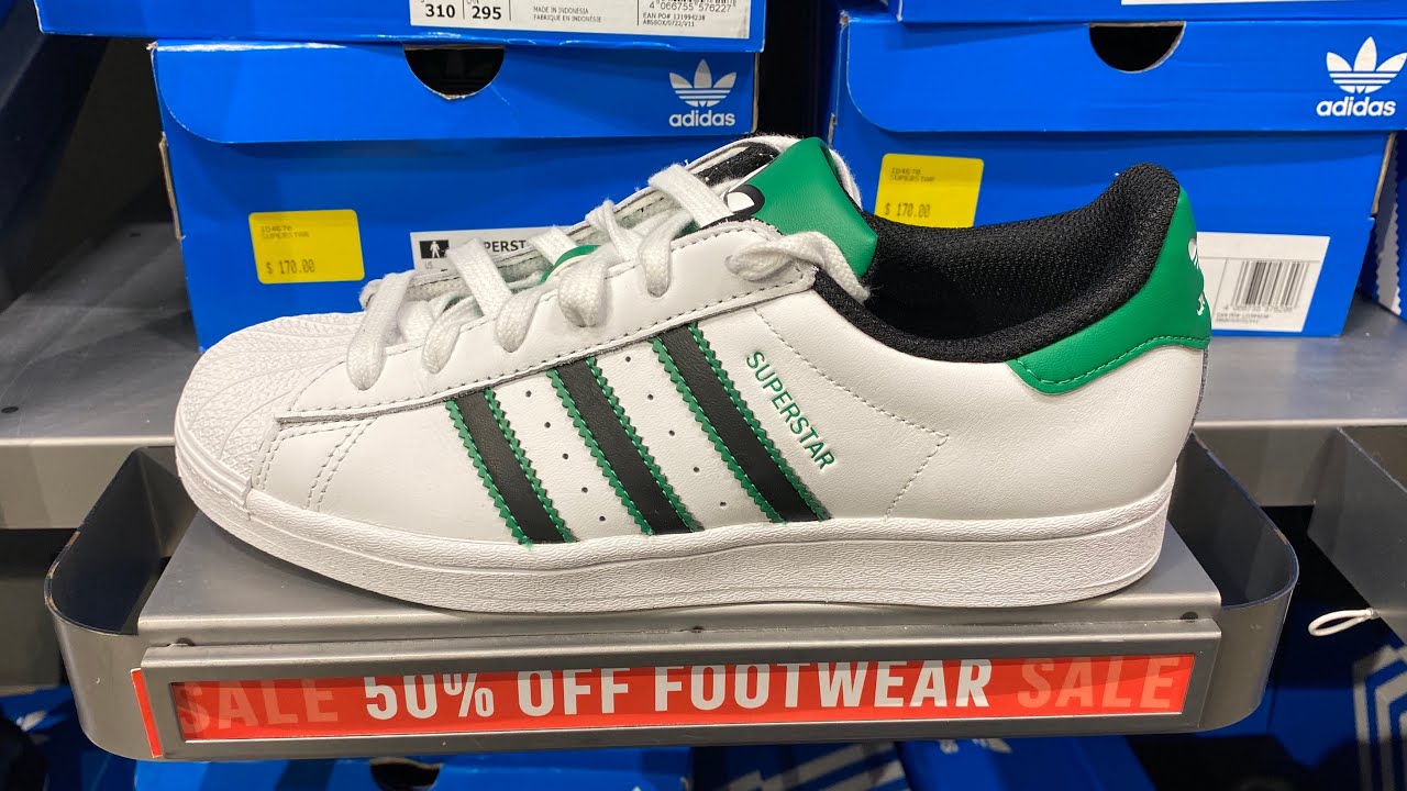 Adidas Superstar (Cloud White/Core Black/Green) - Style Code: ID4670 