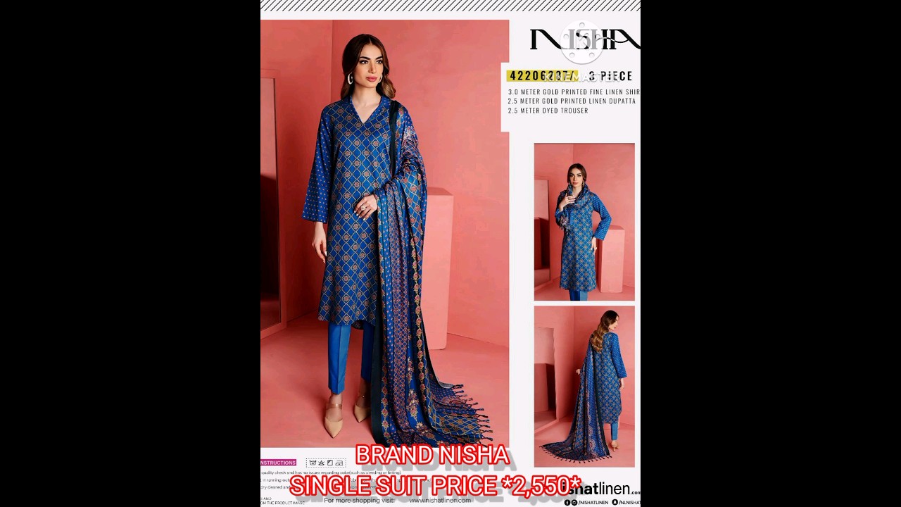 *NISHA***Linen 3 PC****WINTER COLLECTION* 
