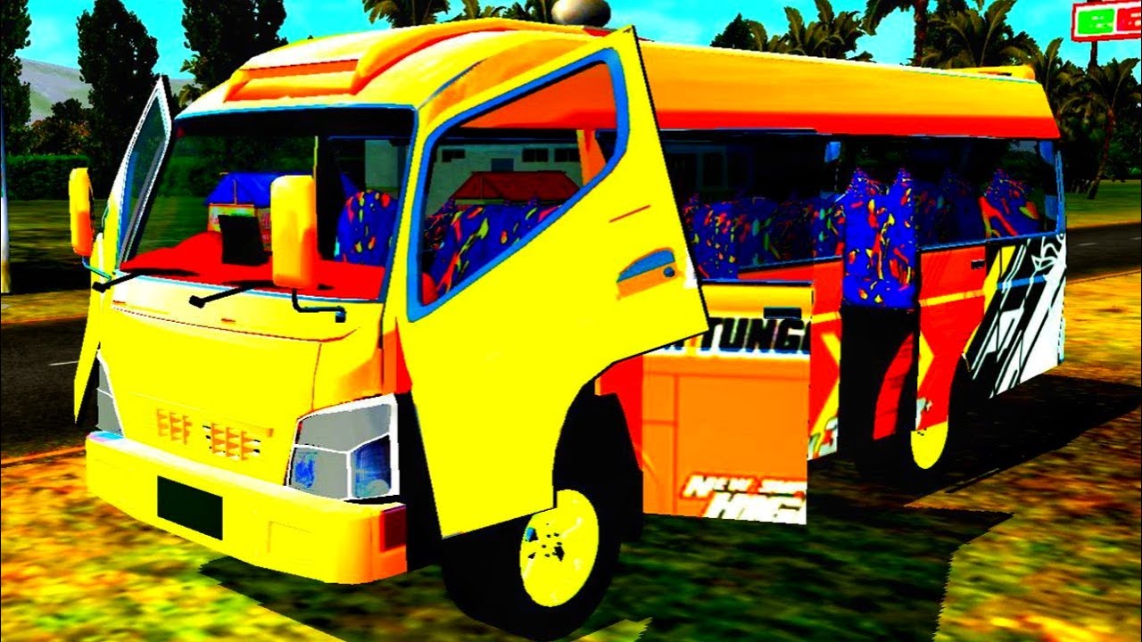 SHARE MOD BUSSID TERBARU MITSUBISHI ELF SUPPORT 2 ANIM  