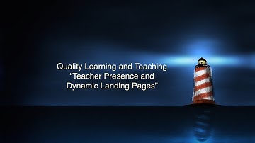 Teacher Presence - Dynamic Landing Pages