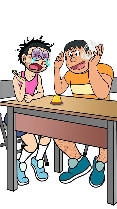 😹 Highlights from tomorrow's video: 'Uneven Match' 🤜🥊 #doraemon #nobita #jaian #shorts