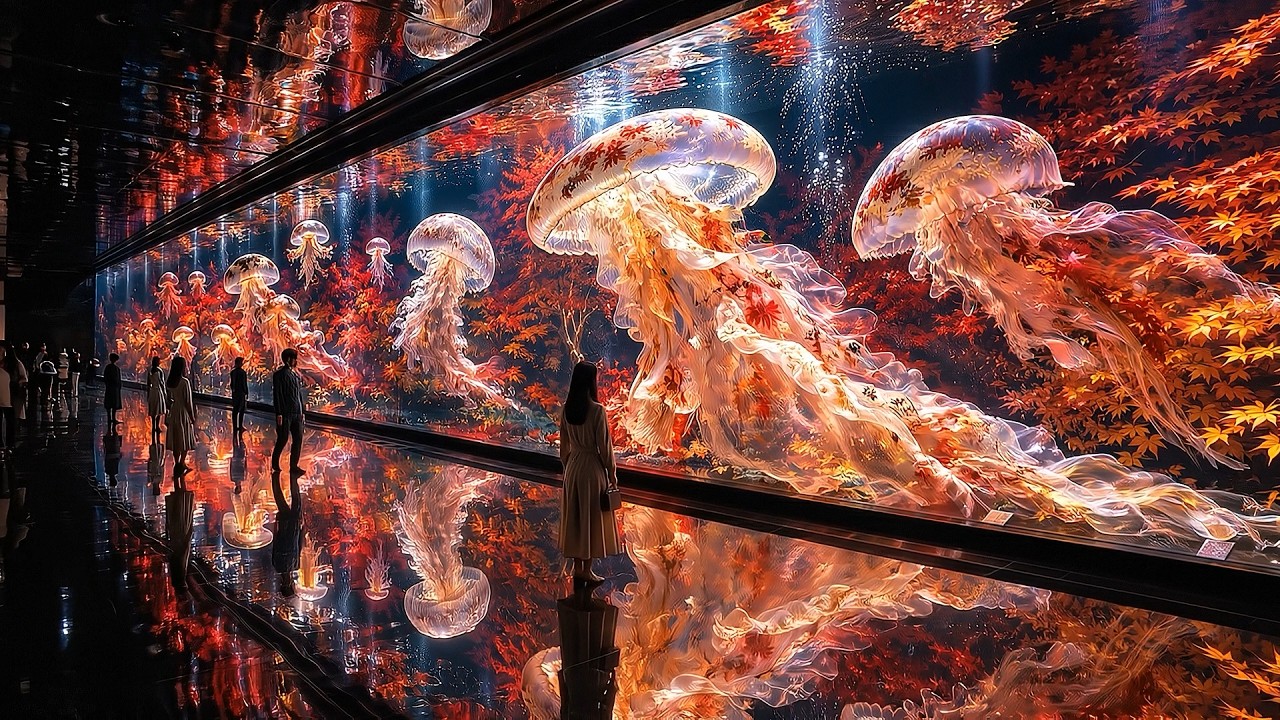【癒し】異世界水族館｜和柄のクラゲが泳ぐ世界 | Relaxing Japanese Jellyfish Aquarium