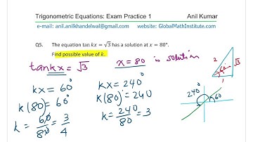 Exam Review GCSE Level A Trigonometric Equations Part 1 - EDEXCEL - GCSE - SAT
