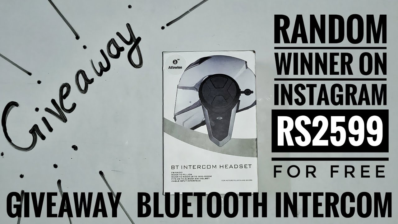 Giveaway Bluetooth Intercom V3 headset , unboxing , how to use.