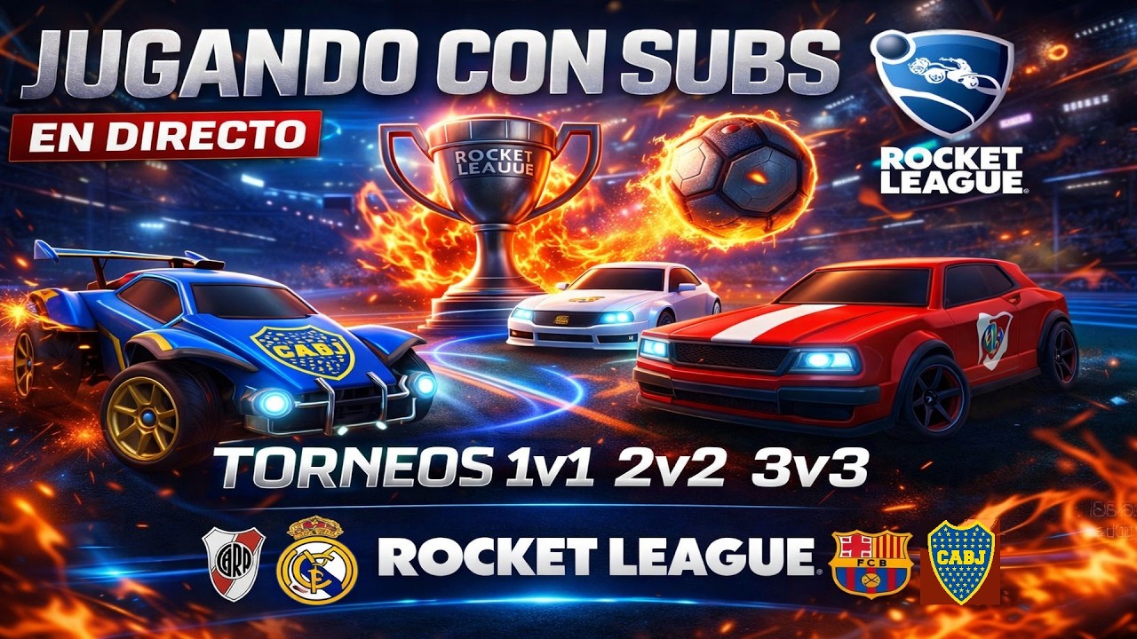 ✅✅DROPS ✅✅🏆TORNEOS 1v1 2v2 3v3 DE ROCKET LEAGUE CON SUBS🏆 | ENTRA PARA JUGAR | DESPUES POPPY 4