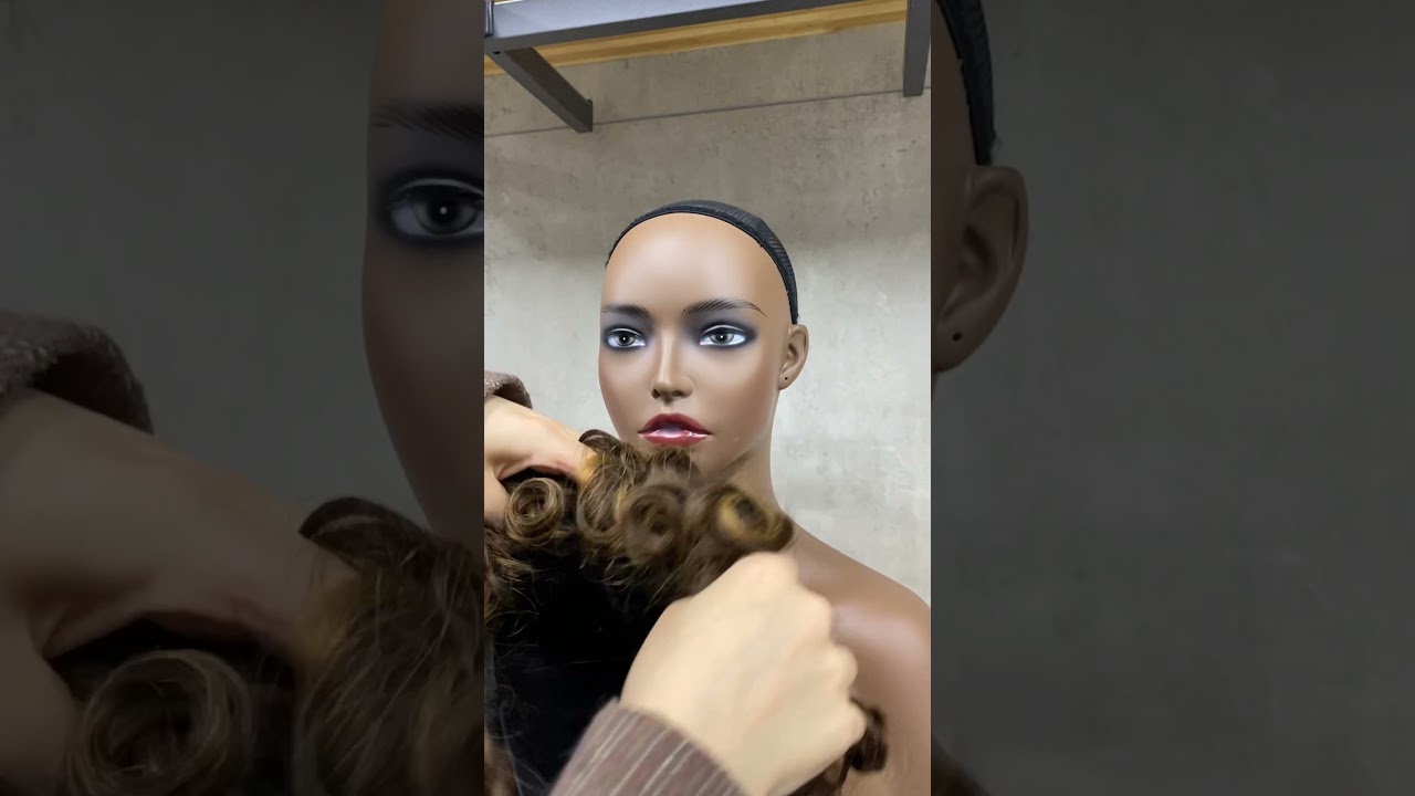 New Hair wig styple piano color grandma's wig